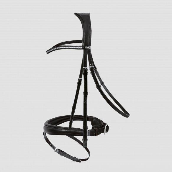 black passier atlas snaffle bridle with bling browband available in ontario canada